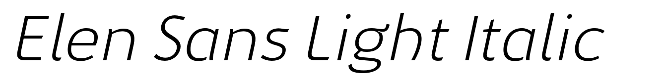 Elen Sans Light Italic